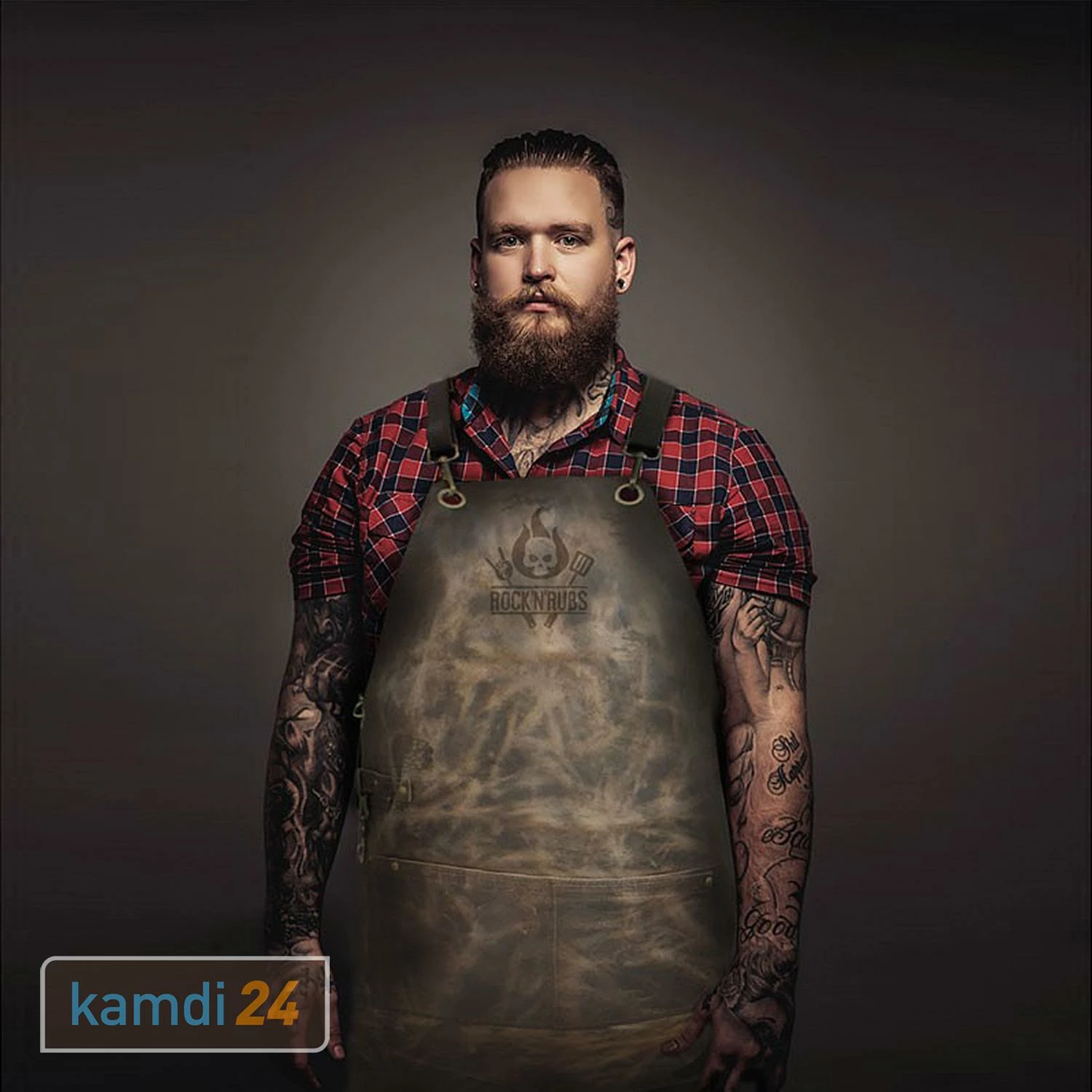 Rock'n'Rubs Grillschürze Leder Cognac Crunch 7 Rock'n'Rubs Grillschürze Leder Cognac Crunch – Bild 5