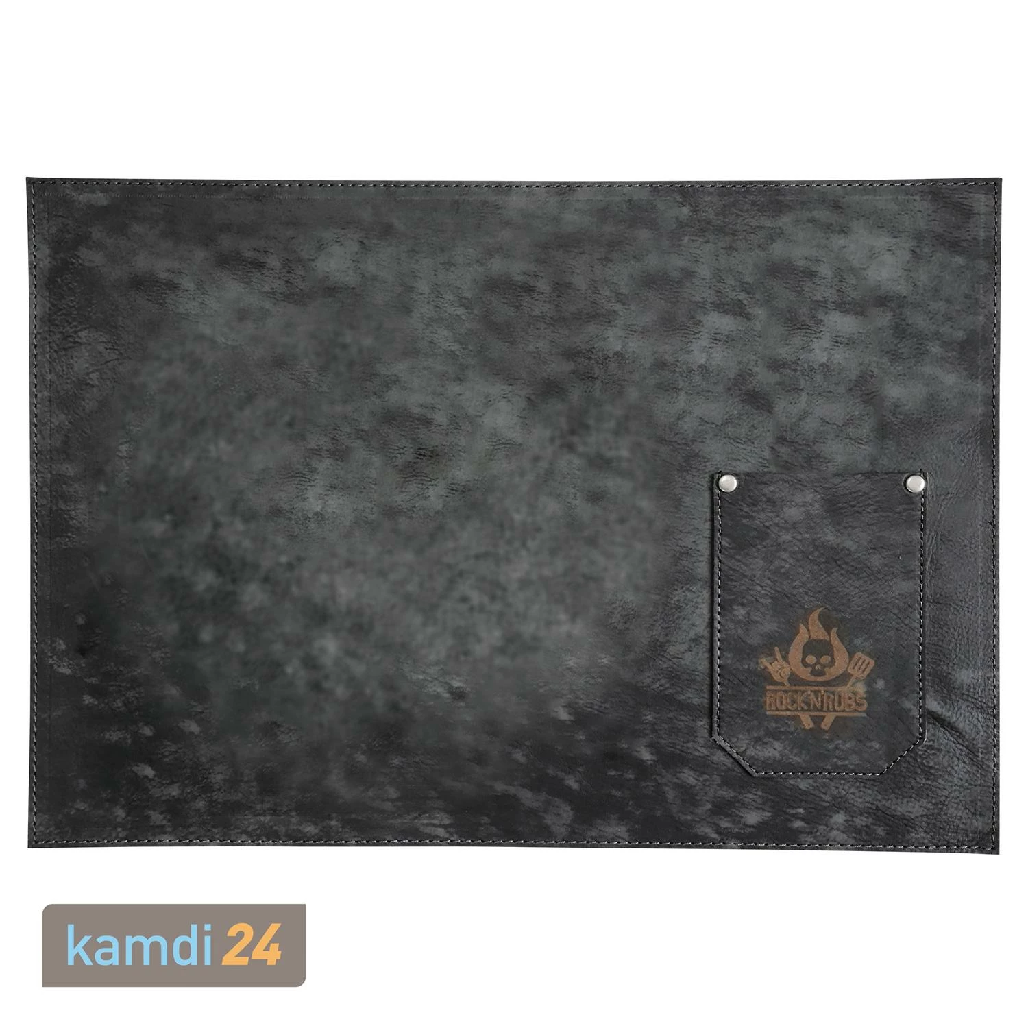 Rock'n'Rubs Tisch-Set Aus Leder Anthrazit 3 Rock'n'Rubs Tisch-Set Aus Leder Anthrazit