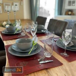 Rock'n'Rubs Tisch-Set Aus Leder Rot -Angebote Kamdi24 Store rocknrubs tisch set aus leder rot 23968 m 2