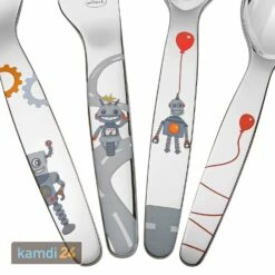 Rösle RÖSLE Kinderbesteck Kleiner Roboter Set 4-tlg. -Angebote Kamdi24 Store roesle kinderbesteck kleiner roboter set 4 tlg 20087 m 2
