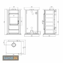 Schmitzker Alicante Wasserführender Kaminofen Anthrazit Blackline -Angebote Kamdi24 Store schmitzker alicante wasserfuehrender kaminofen anthrazit blackline 2534 m 11