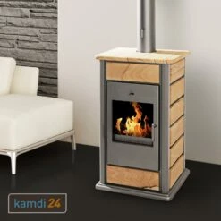 Schmitzker Alicante Wasserführender Kaminofen Anthrazit Sunshine II