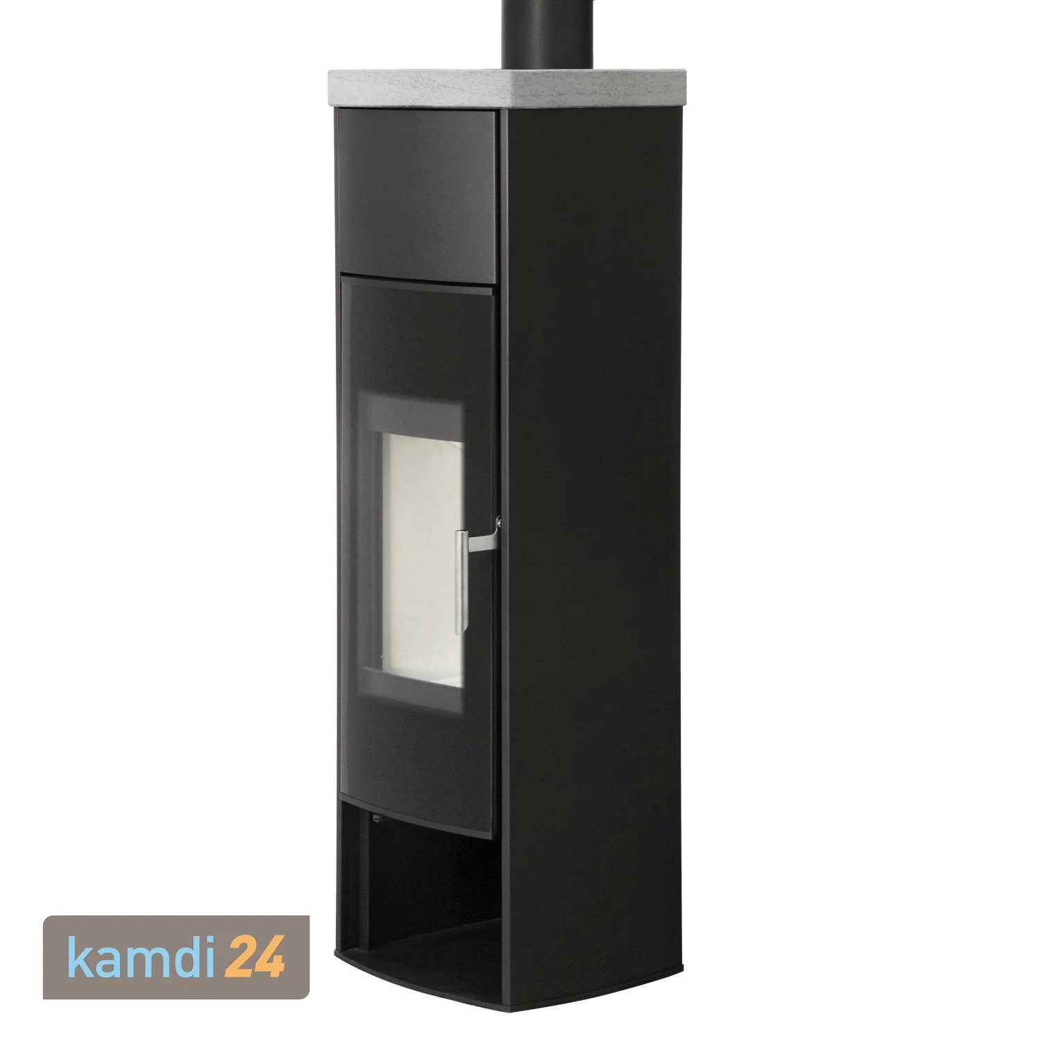 Schmitzker Cena Kaminofen Stahl Schwarz/ Speckstein 4 Schmitzker Cena Kaminofen Stahl Schwarz/ Speckstein – Bild 2