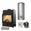 Schmitzker No3 17 KW Wasserführender Kamineinsatz - Komplett-Set Mit Hygienespeicher SH 550, Inkl. Isolierung