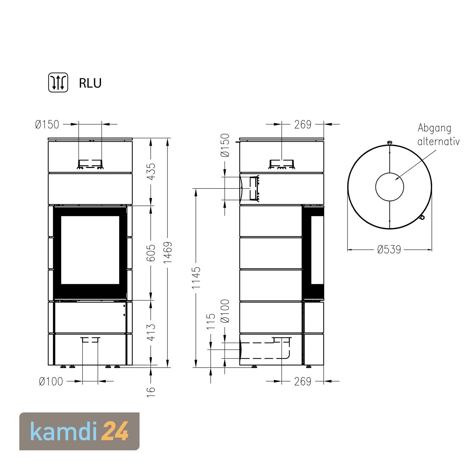 Spartherm Ambiente A3 Kaminofen Stahl Titan RLU 5 Spartherm Ambiente A3 Kaminofen Stahl Titan RLU – Bild 3