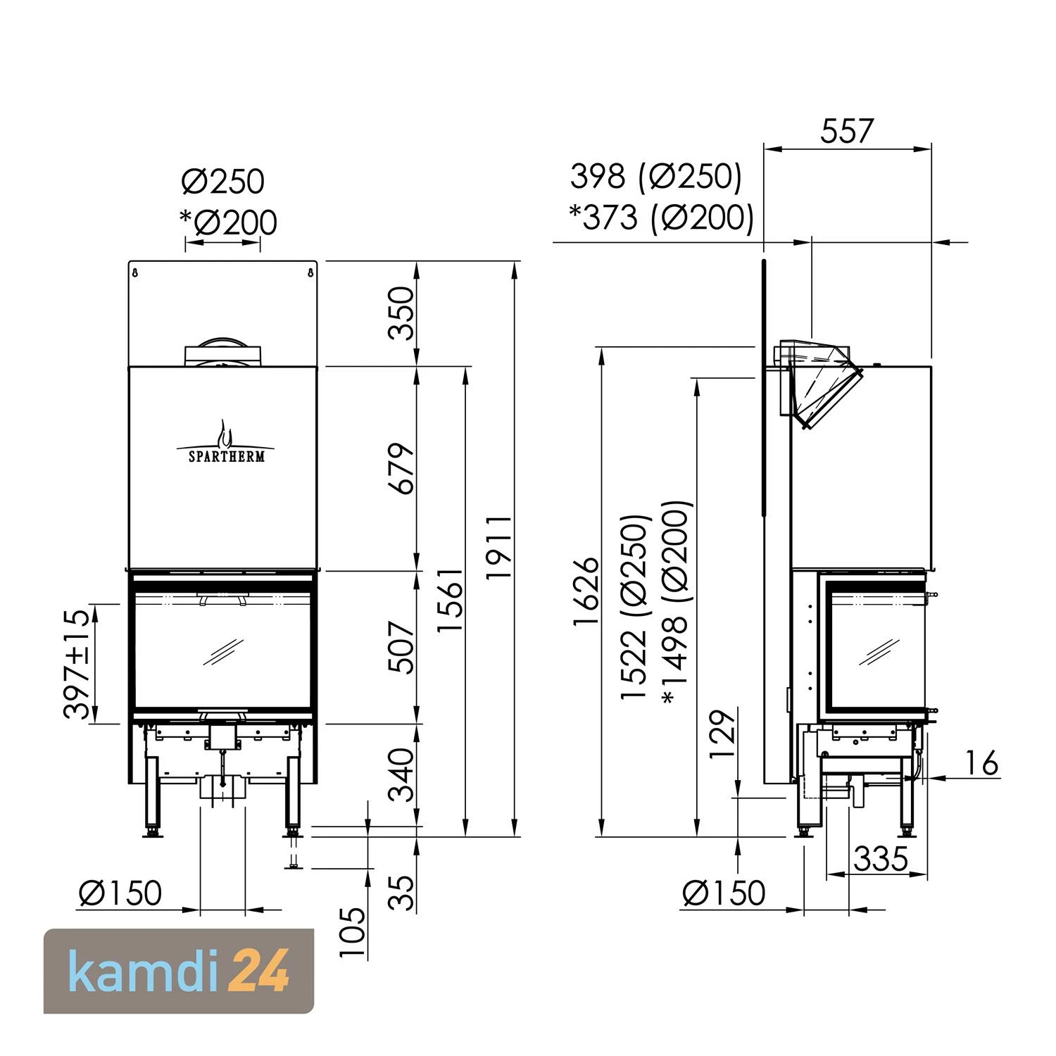 Spartherm Arte 3RL-60h-4S Kamineinsatz RRA Ø 200 Mm 8 Spartherm Arte 3RL-60h-4S Kamineinsatz RRA Ø 200 Mm – Bild 6