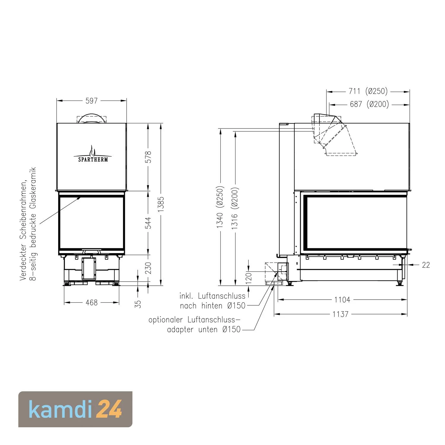 Spartherm Arte U-90h-4S Kamineinsatz RRA Ø 250 Mm 8 Spartherm Arte U-90h-4S Kamineinsatz RRA Ø 250 Mm – Bild 6