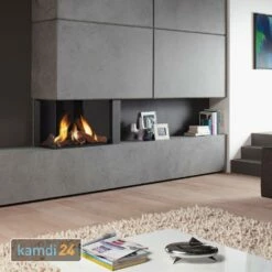 Spartherm DRU Lugo 80/2 RCH Gas-Kamineinsatz G25 / Links / Ceraglas