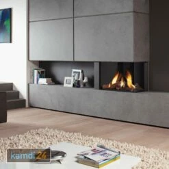 Spartherm DRU Lugo 80/2 RCH Gas-Kamineinsatz G25 / Rechts / Schwarz