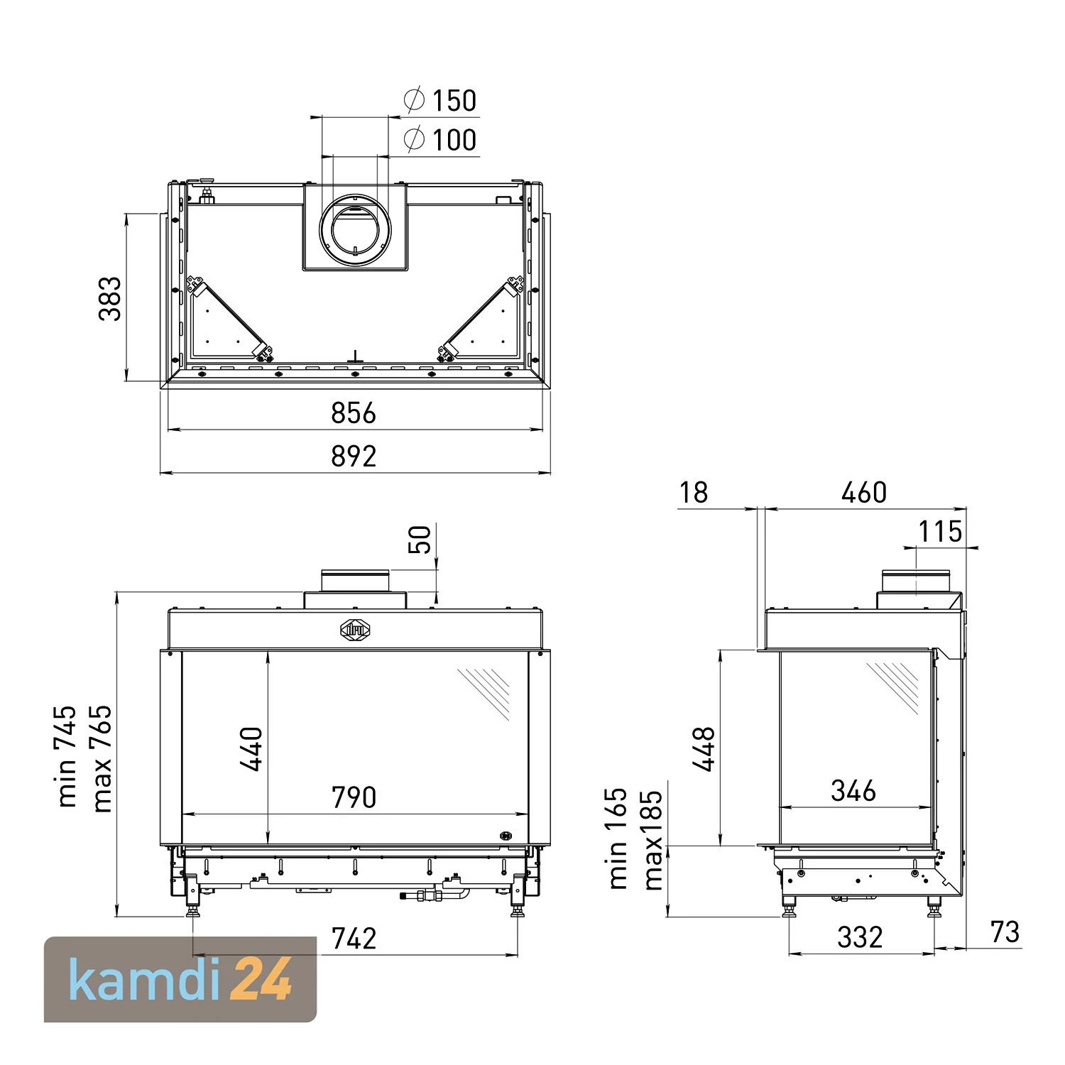 Spartherm DRU Lugo 80/3 RCH Gas-Kamineinsatz G31 / Schwarz 4 Spartherm DRU Lugo 80/3 RCH Gas-Kamineinsatz G31 / Schwarz – Bild 2