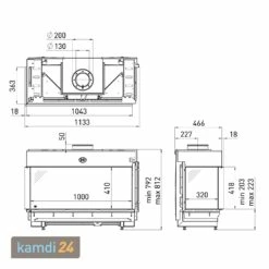 Spartherm DRU Metro 100XT/2-41 RCH Gas-Kamineinsatz G31 / Links / Schwarz / Clear View -Angebote Kamdi24 Store spartherm dru metro 100xt 2 41 rch gas kamineinsatz g31 links schwarz clear view 12288 m 1