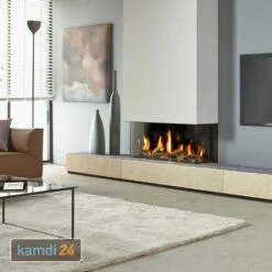 Spartherm DRU Metro 100XT/3-41 RCH Gas-Kamineinsatz G20 / Schwarz / Clear View