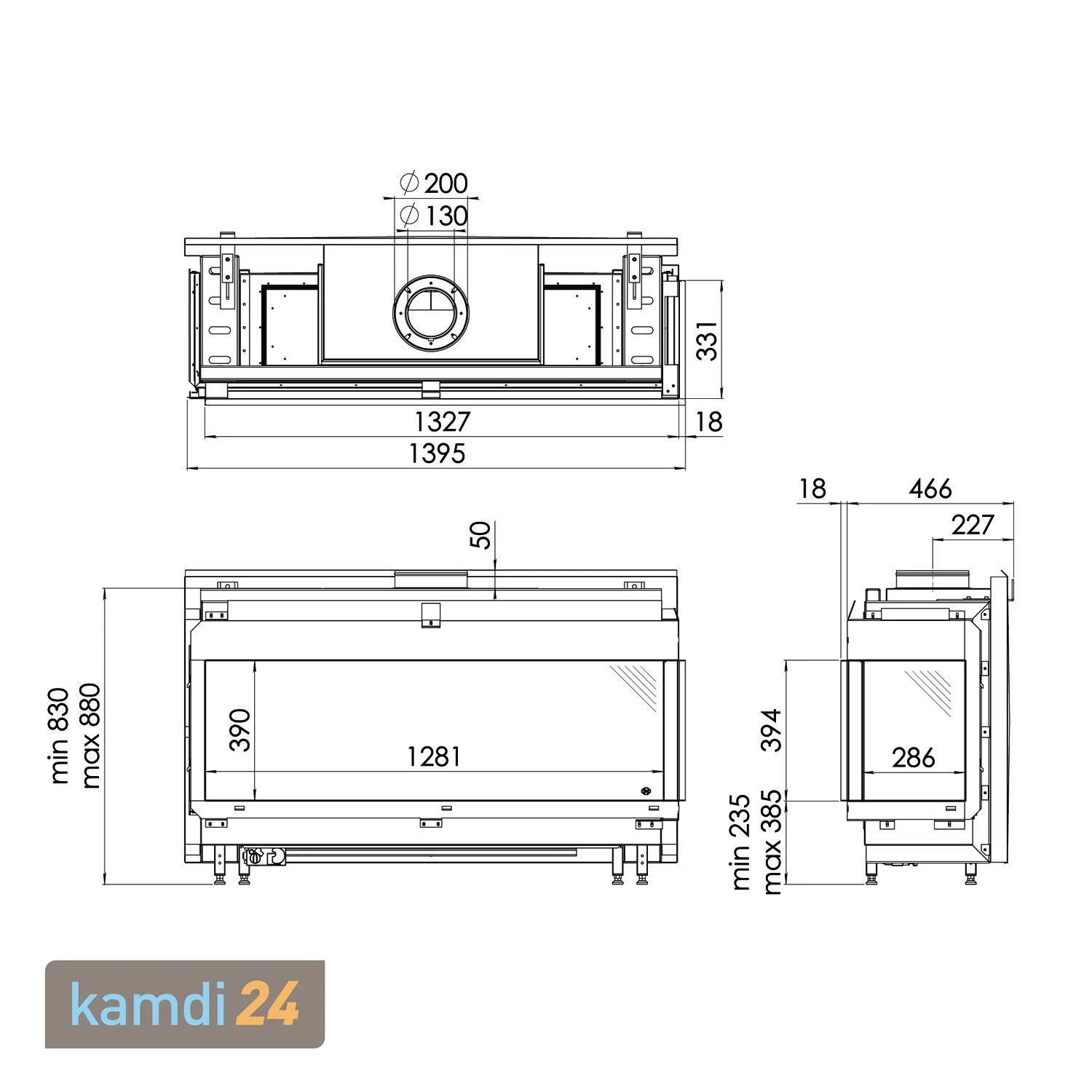 Spartherm DRU Metro 130XT/2 RCH Gas-Kamineinsatz G25 / Rechts / Schwarz 4 Spartherm DRU Metro 130XT/2 RCH Gas-Kamineinsatz G25 / Rechts / Schwarz – Bild 2