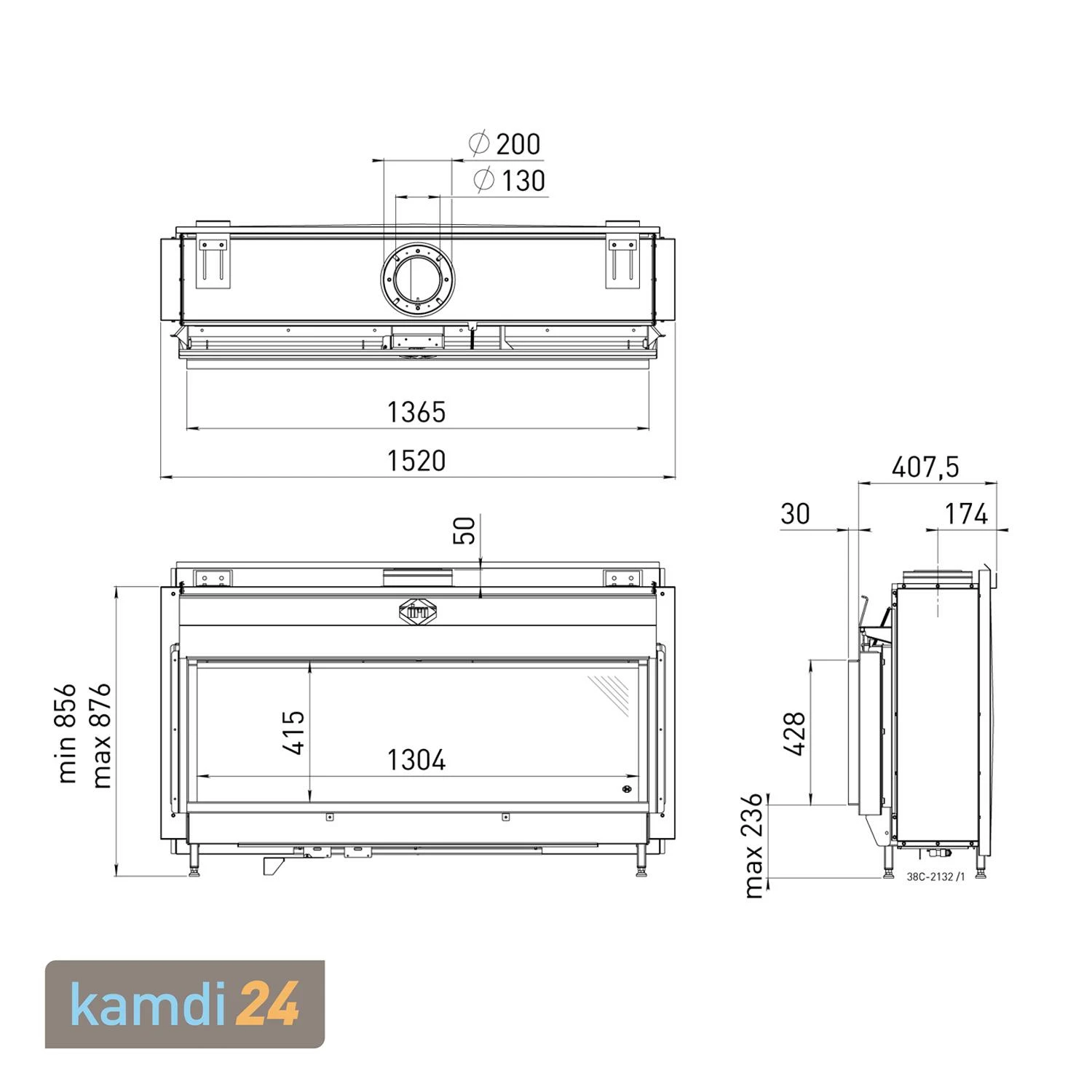 Spartherm DRU Metro 130XT-41 RCH Gas-Kamineinsatz G25 / Schwarz 4 Spartherm DRU Metro 130XT-41 RCH Gas-Kamineinsatz G25 / Schwarz – Bild 2