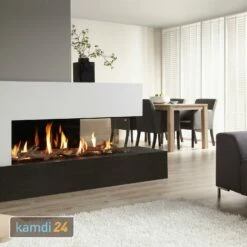 Spartherm DRU Metro 130XTL-41 RCH Gas-Kamineinsatz G25 / Rechts / Schwarz / Clear View
