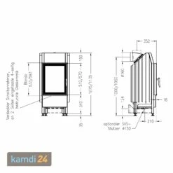 Spartherm Mini R1V-4S Kamineinsatz 51 Cm Links -Angebote Kamdi24 Store spartherm mini r1v 4s kamineinsatz 51 cm links 13471 m 3