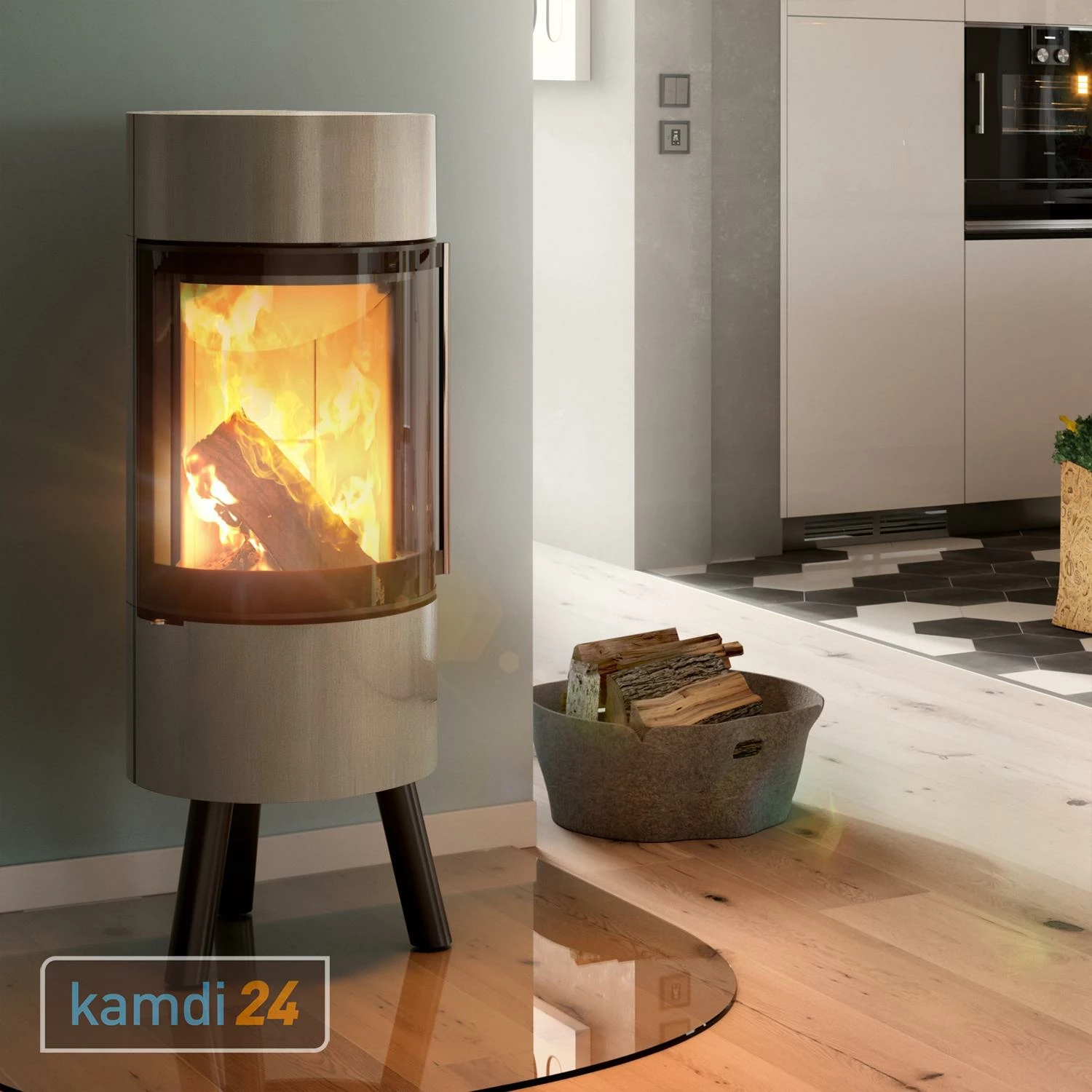 Spartherm Passo XS Tripod Kaminofen Stahl Geschliffen 3 Spartherm Passo XS Tripod Kaminofen Stahl Geschliffen