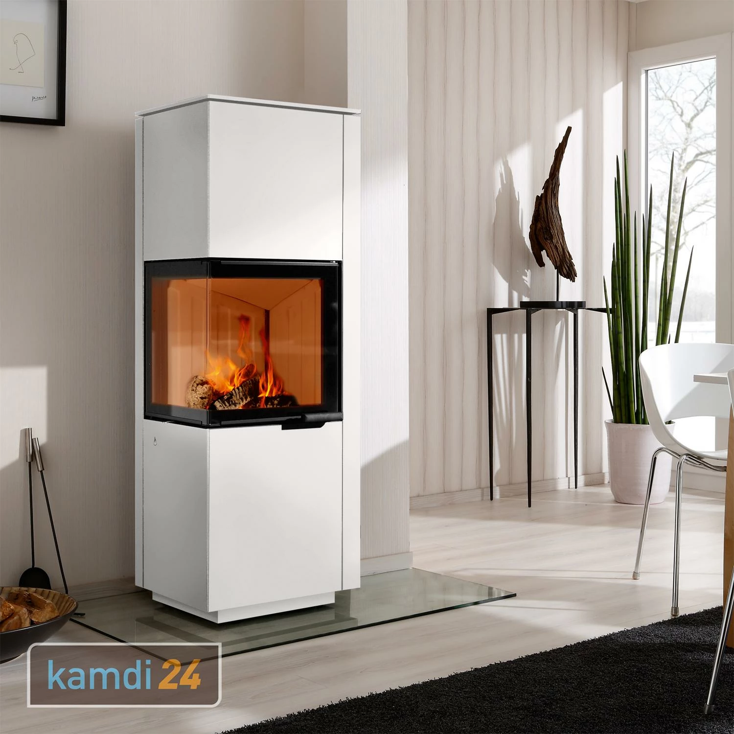 Spartherm Piko H2O Wasserführender Kaminofen Weiß 3 Spartherm Piko H2O Wasserführender Kaminofen Weiß