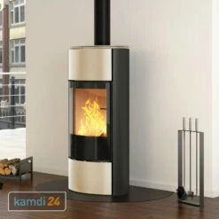 Spartherm Senso M H2O Wasserführender Kaminofen Perle / Nero