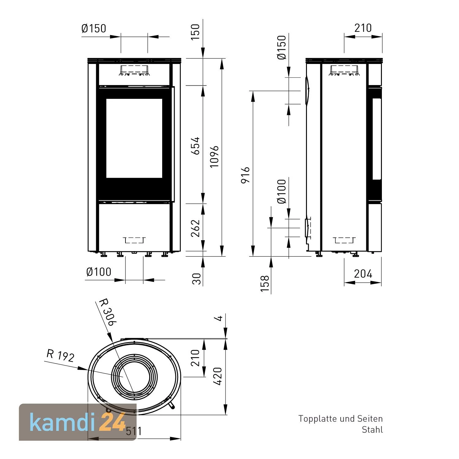 Spartherm Senso S Kaminofen Glas / Weiß 7 Spartherm Senso S Kaminofen Glas / Weiß – Bild 5