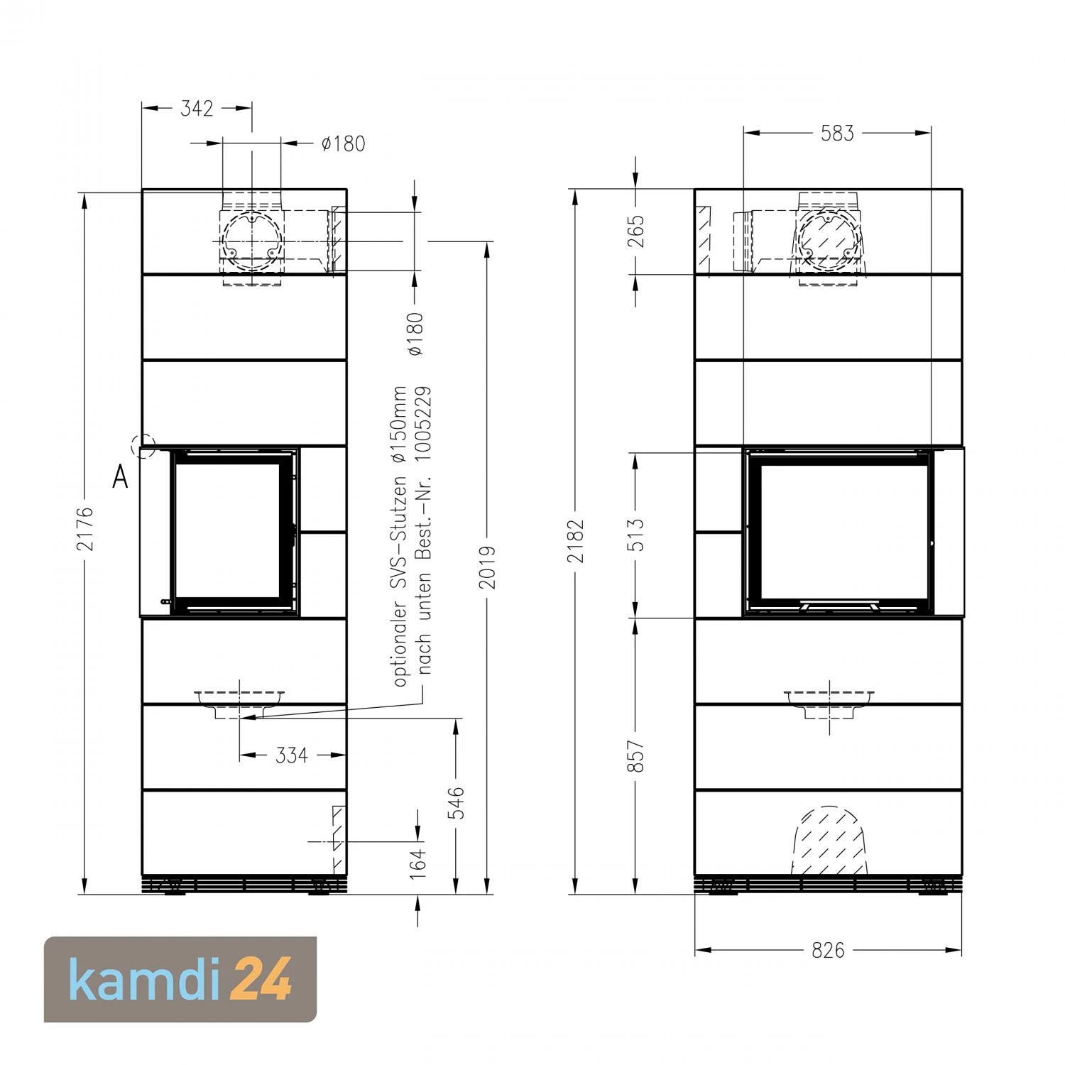 Spartherm Wasserführender Kaminbausatz SIM 3/3/Varia 2L-55h-4S H2O Natur 5 Spartherm Wasserführender Kaminbausatz SIM 3/3/Varia 2L-55h-4S H2O Natur – Bild 3