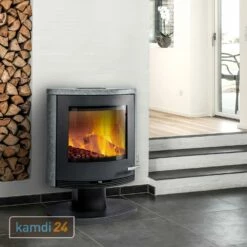 TermaTech TT22RPS Kaminofen Stahl Schwarz | Speckstein