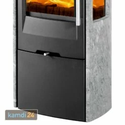 TermaTech TT30GS Kaminofen Stahl Schwarz/Speckstein, 3-seitige Verglasung, Rauchrohr Oben -Angebote Kamdi24 Store termatech tt30gs kaminofen stahl schwarz speckstein 3 seitige verglasung rauchrohr oben 19075 m 3