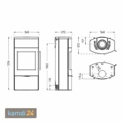 TermaTech TT80 Kaminofen Stahl Schwarz Rauchrohr Hinten -Angebote Kamdi24 Store termatech tt80 kaminofen stahl schwarz rauchrohr hinten 19060 m 5