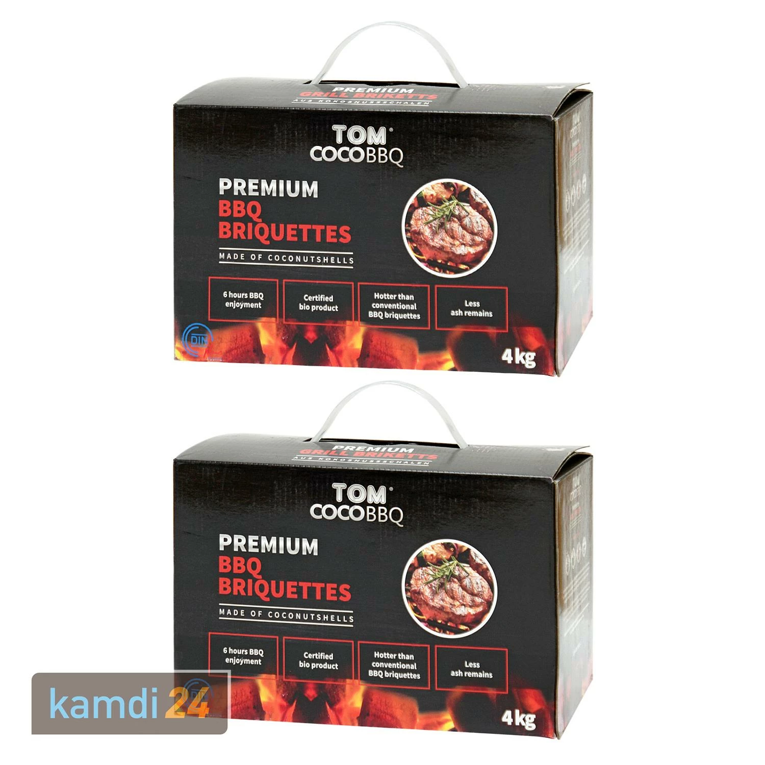 TOM COCO Grill-Kokoskohle Briketts, Quader, 2 X 4 Kg (8 Kg) 3 TOM COCO Grill-Kokoskohle Briketts, Quader, 2 X 4 Kg (8 Kg)