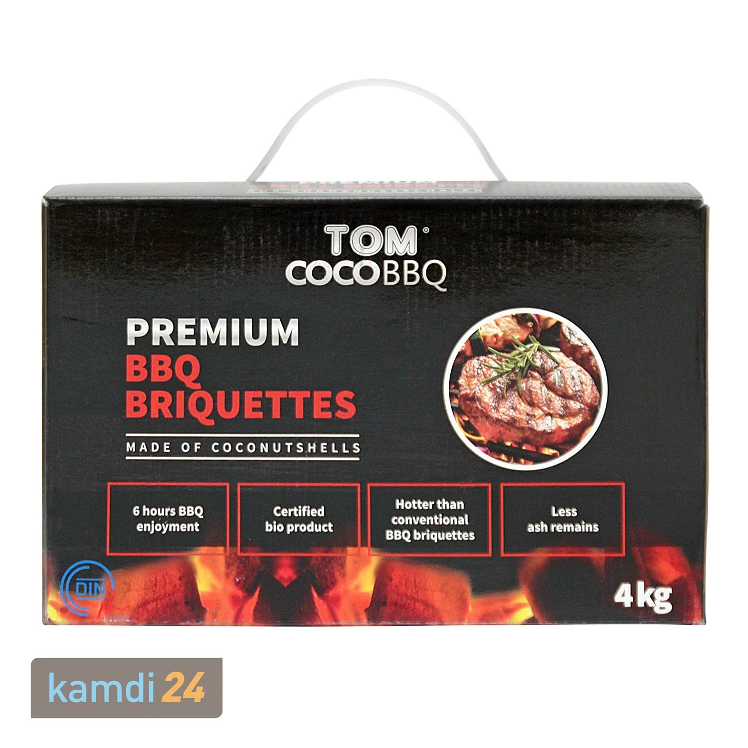 TOM COCO Grill-Kokoskohle Briketts, Quader, 5 X 4 Kg (20 Kg) 4 TOM COCO Grill-Kokoskohle Briketts, Quader, 5 X 4 Kg (20 Kg) – Bild 2