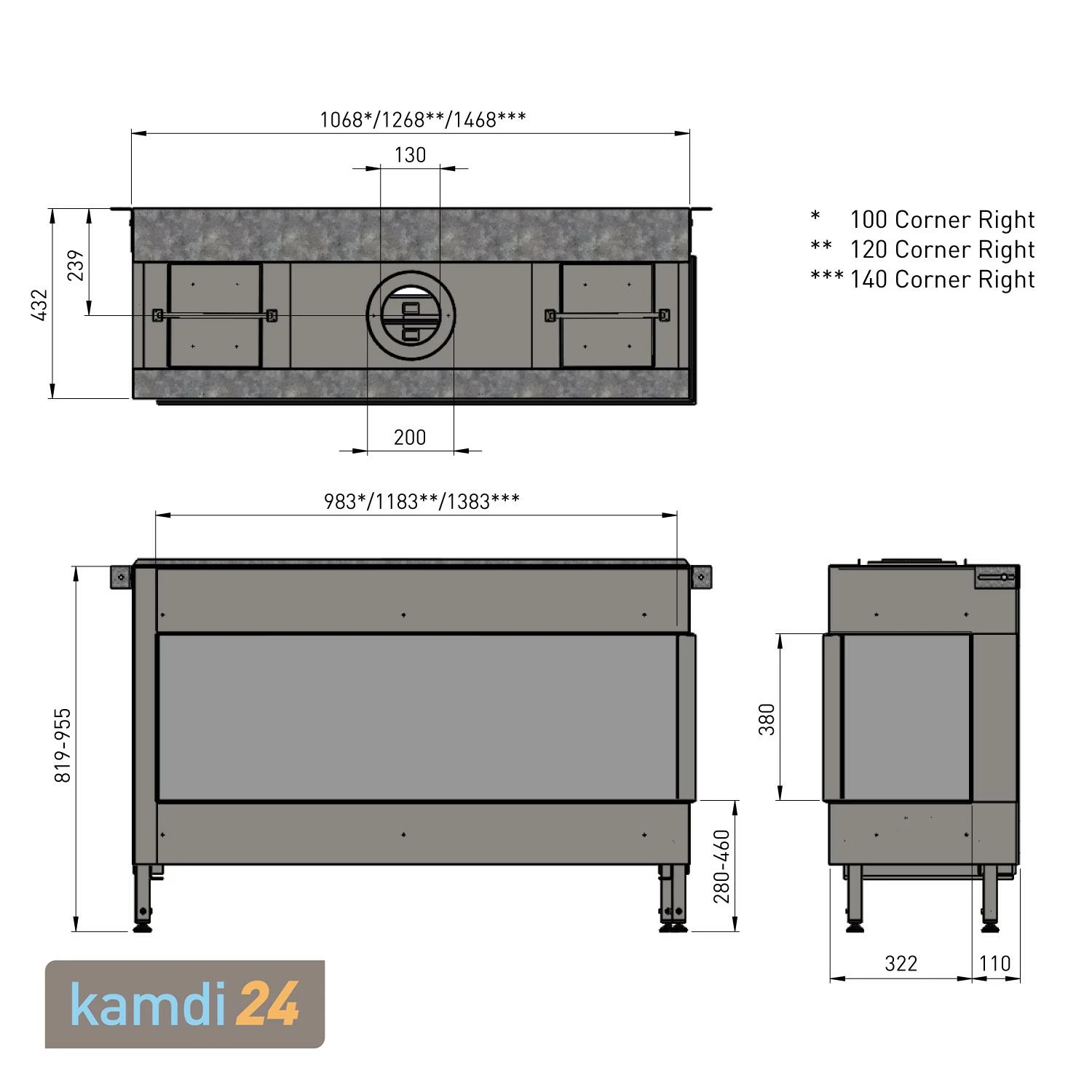 Trimline Fires Trimline 140 Corner Right AR Gas Kamineinsatz G20/G25 12 Trimline Fires Trimline 140 Corner Right AR Gas Kamineinsatz G20/G25 – Bild 10