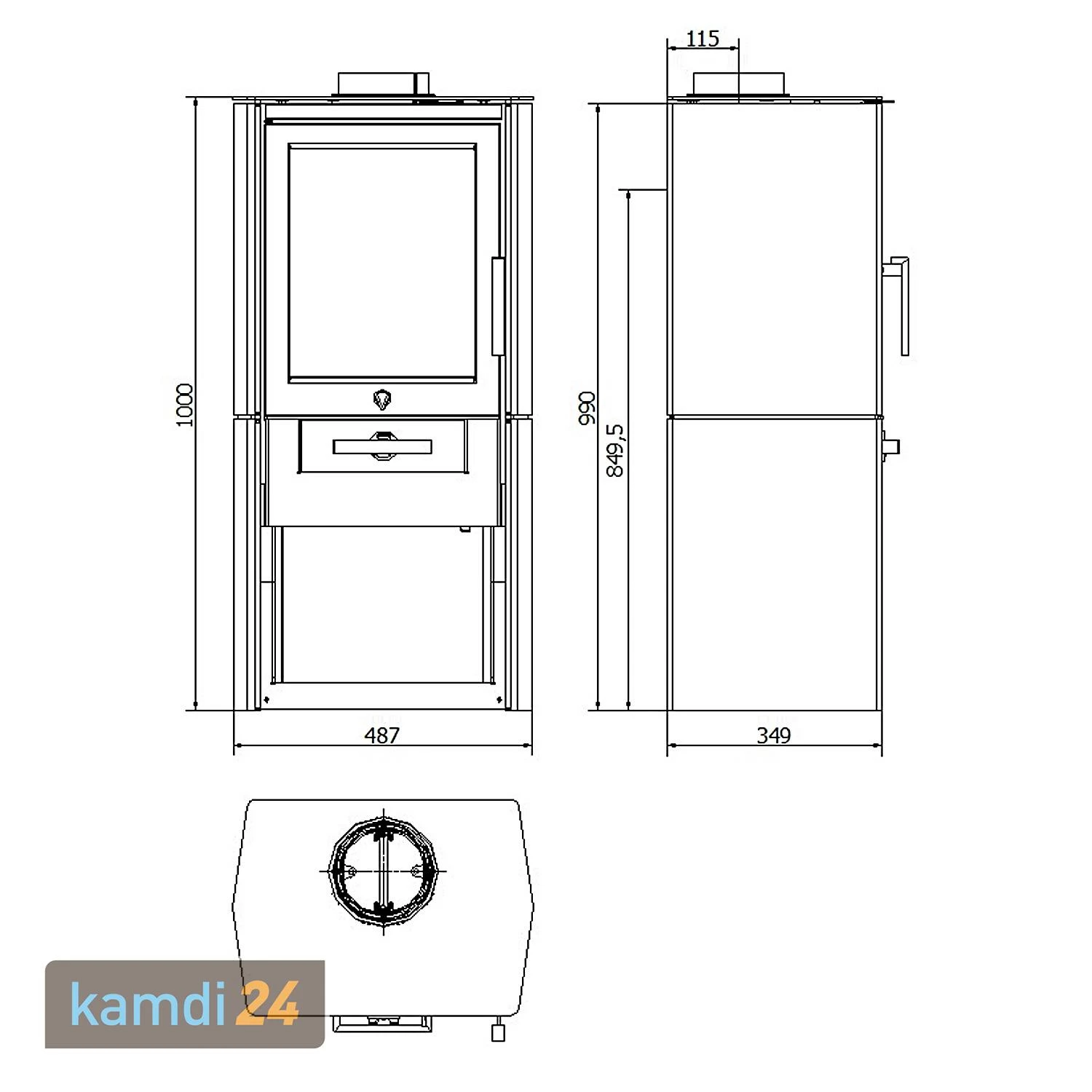 Varde Samsö Kaminofen Stahl Schwarz 11 Varde Samsö Kaminofen Stahl Schwarz – Bild 9