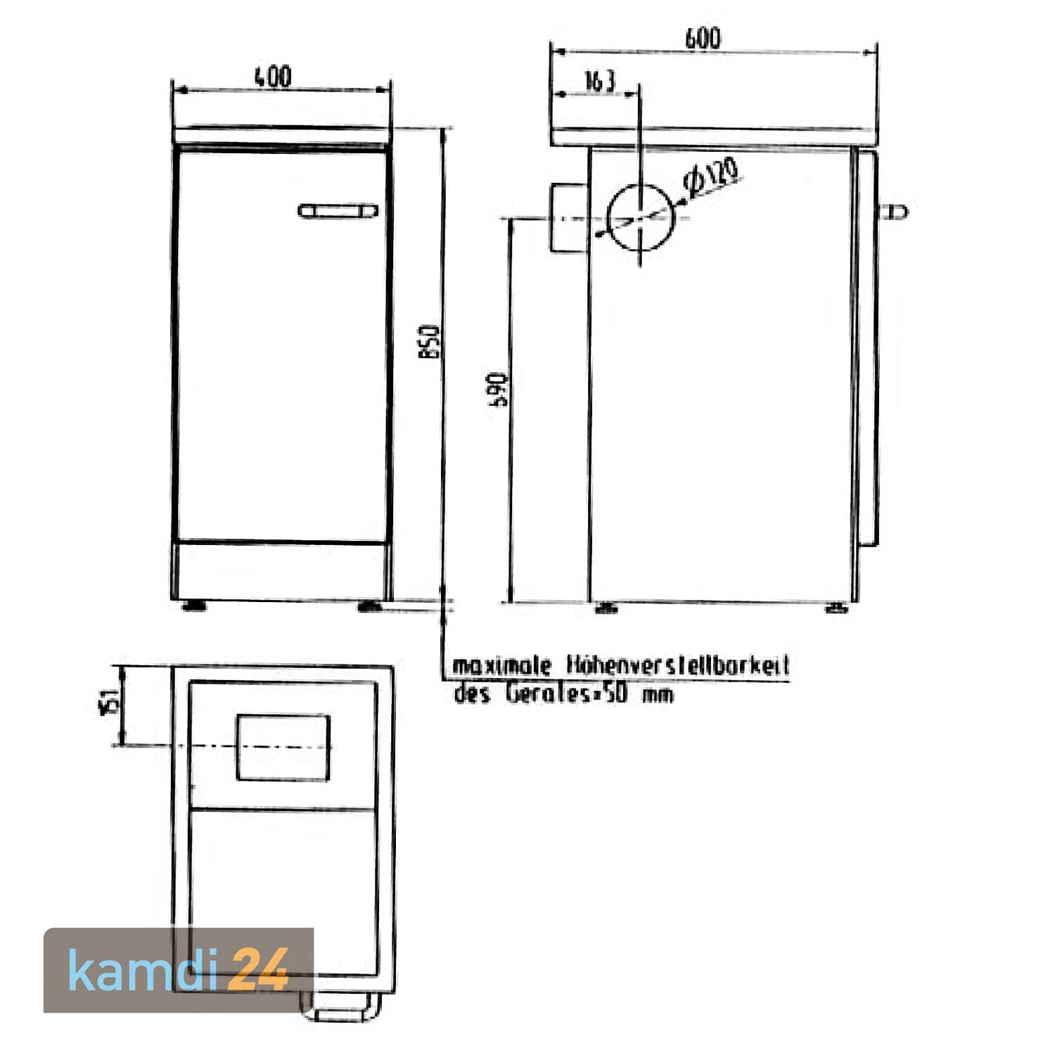 Wamsler K 144 S Küchenofen Stahl Weiß 7 Wamsler K 144 S Küchenofen Stahl Weiß – Bild 5