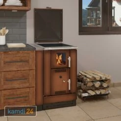 Wamsler K 158 F Küchenofen Wasserführend Maron Glaskeramikkochfläche