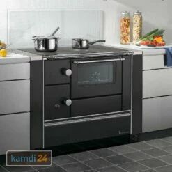 Wamsler K 176 A 90 Küchenofen Stahl Schwarz, Backfach Rechts