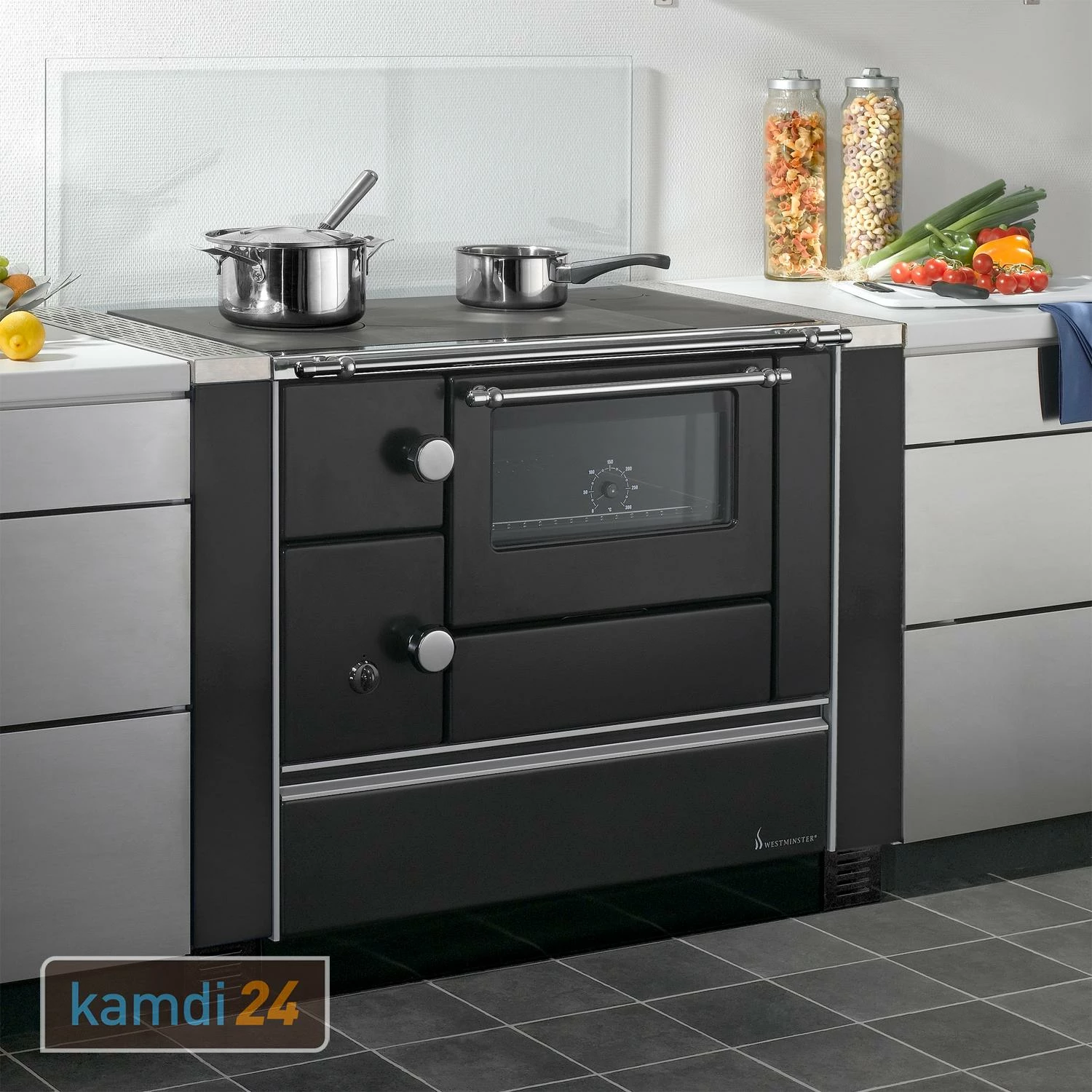 Wamsler K 176 A 90 Küchenofen Stahl Schwarz, Backfach Rechts 3 Wamsler K 176 A 90 Küchenofen Stahl Schwarz, Backfach Rechts