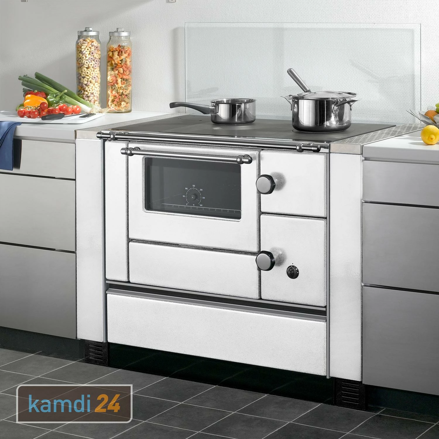 Wamsler K 176 A 90 Küchenofen Stahl Weiß, Backfach Links 3 Wamsler K 176 A 90 Küchenofen Stahl Weiß, Backfach Links