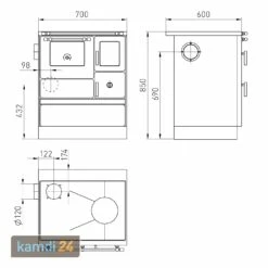 Wamsler K 176 F/A 70 Küchenofen Stahl Schwarz, Backfach Links -Angebote Kamdi24 Store wamsler k 176 f a 70 kuechenofen stahl schwarz backfach links 19940 m 5