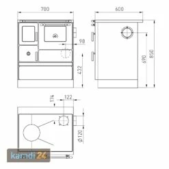 Wamsler K 176 F/A 70 Style Küchenofen Weiß, Glaskeramikplatte, Backfach Rechts -Angebote Kamdi24 Store wamsler k 176 f a 70 style kuechenofen weiss cerankochflaeche backfach rechts 19950 m 5
