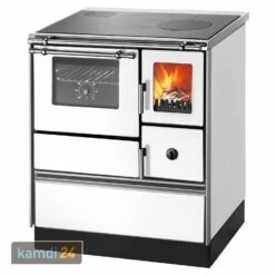 Wamsler K 176 F/A 70 Style Küchenofen Weiß, Stahlkochfläche, Backfach Links