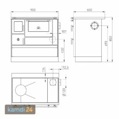 Wamsler K 176 F/A 90 Küchenofen Stahl Schwarz, Stahlkochfläche, Backfach Rechts -Angebote Kamdi24 Store wamsler k 176 f a 90 kuechenofen stahl schwarz stahlkochflaeche backfach rechts 19943 m 3