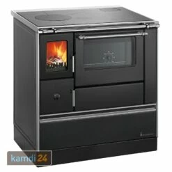 Wamsler K 176 F/A 90 Küchenofen Stahl Schwarz, Stahlkochfläche, Backfach Rechts