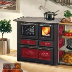 Wamsler K 85 F Küchenofen Keramik Rot, Backfach Links