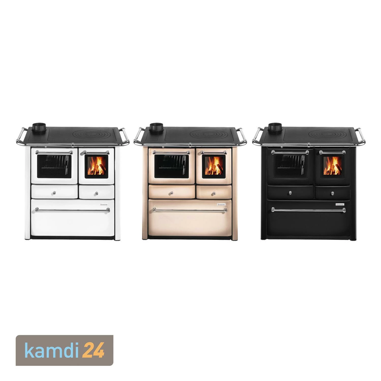 Wamsler K 85 F Küchenofen Stahl Cappuccino, Backfach Links 4 Wamsler K 85 F Küchenofen Stahl Cappuccino, Backfach Links – Bild 2