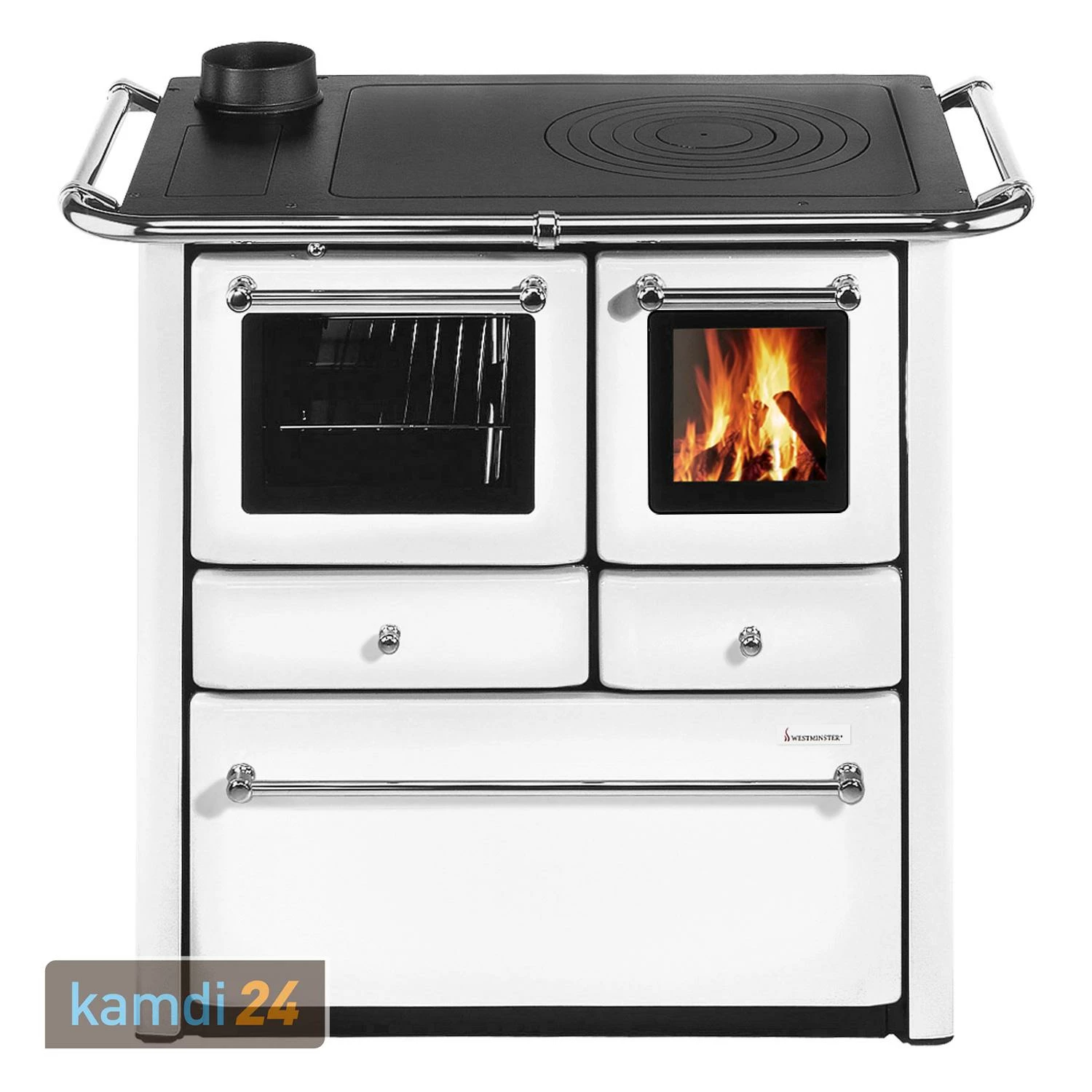 Wamsler K 85 F Küchenofen Stahl Weiß, Backfach Links 3 Wamsler K 85 F Küchenofen Stahl Weiß, Backfach Links