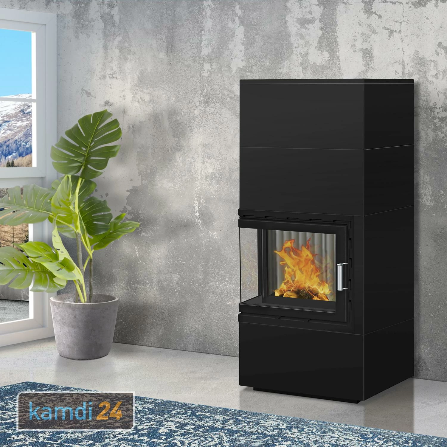 Wamsler Modulo 70/150 L Links Kaminbausatz Schwarz 3 Wamsler Modulo 70/150 L Links Kaminbausatz Schwarz