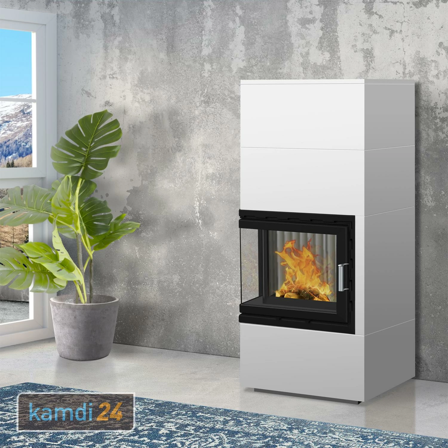 Wamsler Modulo 70/150 L Links Kaminbausatz Weiß 3 Wamsler Modulo 70/150 L Links Kaminbausatz Weiß