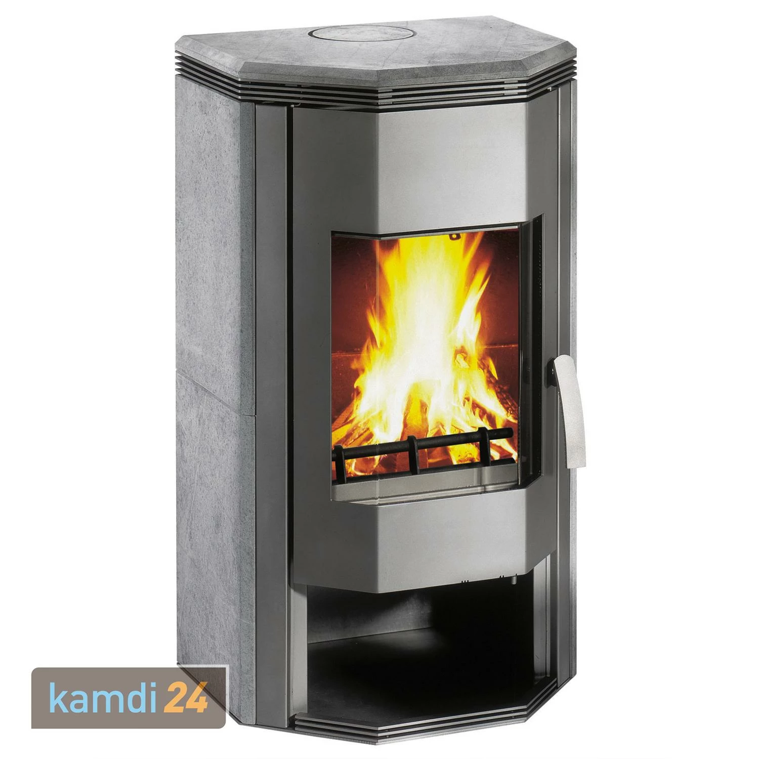 Wamsler Prisma Kaminofen Stahl Grau / Naturstein 4 Wamsler Prisma Kaminofen Stahl Grau / Naturstein – Bild 2