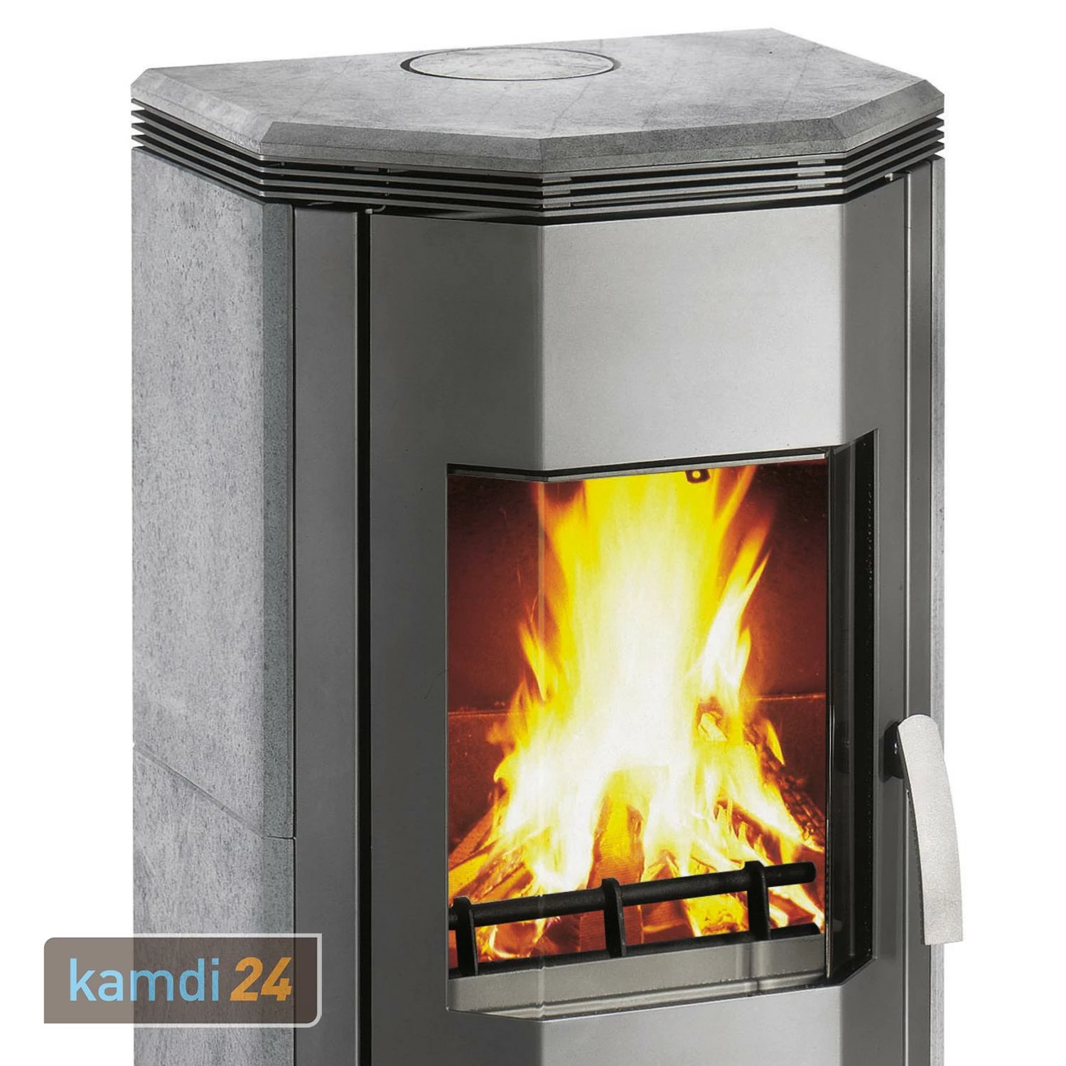 Wamsler Prisma Kaminofen Stahl Grau / Naturstein 5 Wamsler Prisma Kaminofen Stahl Grau / Naturstein – Bild 3