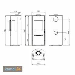 Wamsler Pylon 3G Kaminofen Stahl Schwarz -Angebote Kamdi24 Store wamsler pylon 3g kaminofen stahl schwarz 24221 m 5